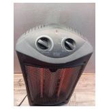 1500-Watt Black Electric Tower Quartz Infrared Space Heater with Thermostat - Retail: $70