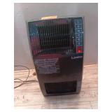 1500-Watt 20 in. Black Electric Console Ceramic Space Heater with Tip-Over Switch, Adjustable Louvers, Timer, Remote - Retail: $90