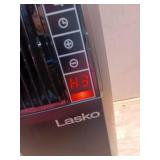 1500-Watt 20 in. Black Electric Console Ceramic Space Heater with Tip-Over Switch, Adjustable Louvers, Timer, Remote - Retail: $90