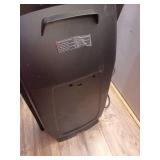 1500-Watt 20 in. Black Electric Console Ceramic Space Heater with Tip-Over Switch, Adjustable Louvers, Timer, Remote - Retail: $90