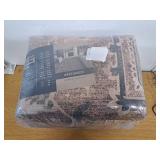 BERTHMEER 9'x12' Large Area Rugs for Living Room Bedroom Office Brown and Green Vintage Non Slip Washable Farmhouse Dining Room Oriental Traditional Distressed Rugs - Retail: $200