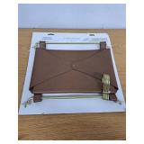 Entryway Organizer Faux Leather and Gold - Threshold: Wall Mounted Mail Holder with Hooks, Brown, 14' Length
