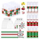 Christmas Lip Balm Bulk Sets 36 Set Christmas Lip Balm with Merry Kissmas Card & Organza Bags for Women Men Xmas Lips Balms Employee Appreciation Gifts for Coworker Employee Staff Team 2 Pack