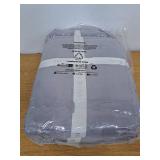 Cozy Bliss Checkered Faux Rabbit Fur Blanket King Size for Bed, Soft Fuzzy Blankets for Women Men, Large Furry Fleece Throw for Bedroom Decor (Grey, 108' x 90')