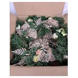 Christmas Wreath for Front Door 22\' Artificial Gold Bowknot Wreath Home Wall Decor Christmans Decor Outdoor Decor