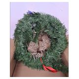 Christmas Wreath for Front Door 22\' Artificial Gold Bowknot Wreath Home Wall Decor Christmans Decor Outdoor Decor