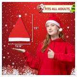 SORANGEUN 108pcs Santa Hats, Bulk Santa Hats for Adults, Red Classic Christmas Caps for Men and Women, Nonwoven Gorros De Navidad