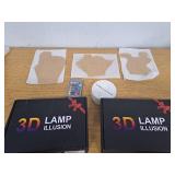 GLUAAE 3D Dinosaur Night Light, 3D Illusion Lamp Three Pattern and 7 Color Change Decor Lamp with Remote Control f (Three dinosaurs) 2 Pack