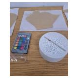 GLUAAE 3D Dinosaur Night Light, 3D Illusion Lamp Three Pattern and 7 Color Change Decor Lamp with Remote Control f (Three dinosaurs) 2 Pack