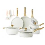 Sensarte 23Pcs Ceramic Nonstick Cookware Set - Retail: $89