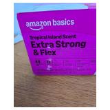Amazon Basics Extra Strong & Flex Tall Kitchen Drawstring Trash Bags, Tropical Island Scent, 13 Gallon, 40 Count