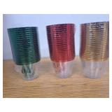 I00000 60PCS Merry Christmas Party Cups - Christmas Disposable Cups 9 Oz Clear Party Cups Wine Glasses Disposable Clear Plastic Cocktail Cups Tumblers Drinking Cups for Xmas Parties