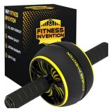 Fitness Invention Ab Roller Wheel - Ab Wheel Roller & Knee Mat - Rueda Para Abdominales - Abdominal Wheel - Abs Roller for Men & Women - Home Gym Equipment