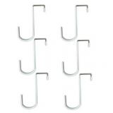 Tetra-Teknica EDH-6P Vinyl Coated Over the Door Hook  6 per Pack  Color White
