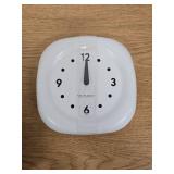 Sterling & Noble White Modern Wall Clock, Mainstays By Becky G. & Alejandra 6.3' Tabletop Clock, Off-White - Retail: $25