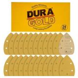 2 Boxes of Dura-Gold Premium Mouse Detail Sander Sandpaper Sanding Sheets - 180 Grit (Box of 24) - 5 Hole Pattern Hook & Loop Triangle Mouse Discs - Woodworking Wood  Furniture Crafting  Sand Auto Pai