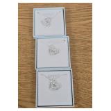 APSVO Double Heart Crystal Pendant Necklace, Set of 5, 3 As, 1 S, and 1 J