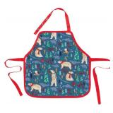 Now Designs Jubilee 100% Cotton Kids Apron Holiday Polar Bear Winter Wilderland