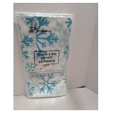 3 Pieces 54 x 108 Inches Snowflake Tablecloths - Plastic Waterproof Christmas Table Cover (White)