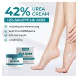 Norelie Urea Cream 42% with 2% Salicylic Acid - Foot and Heel Moisturizer for Dry, Cracked Skin - Non-Greasy Hydrating Cream for Feet, Hands, and Elbows, Softens Calluses and Rough Skin, 3.53oz