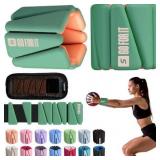 Sportbit Wrist Weights for Women - Pair of 1lb Platinum-Cured Silicone Wrist and Ankle Weights  Adjustable  Durable  Non-Slip Design