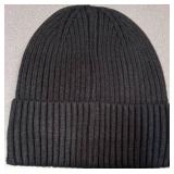 Warm Winter Beanie, Unisex, Soft Fleece Lined Knit, Cuffed Cap (Dark Gray)