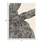 5 X 7 Beige and Black Rug for Living Room, Modern Washable Abstract Area Rug, Low Pile Contemporary Striped Large Carpet