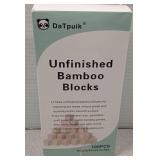 DaTpuik Bamboo Blocks 100 PCS 3/4 Inch Unfinished Bamboo Blocks for Crafts