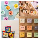 DaTpuik Bamboo Blocks 100 PCS 3/4 Inch Unfinished Bamboo Blocks for Crafts