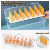2-Pack Game Organizer - Clear Plastic Card Case Holds 700+ Cards & Cable Storage with 7 Removable Dividers