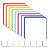32 Pcs Dry Erase Magnetic Labels, 3 x 3 Reusable Writable Name Tags Magnetic Label Stickers for Whiteboard, Refrigerator, Locker Classroom Office Home (Multicolor)
