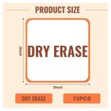 32 Pcs Dry Erase Magnetic Labels, 3 x 3 Reusable Writable Name Tags Magnetic Label Stickers for Whiteboard, Refrigerator, Locker Classroom Office Home (Multicolor)