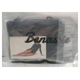 Womens Black Fitted T-Shirt Double Lined Slim Fit Tee- Size Small