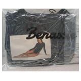 Womens Black Fitted T-Shirt Double Lined Slim Fit Tee -Size Med