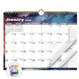 2026 Calendar, 18 Month Wall Calendar 2026-2027, January 2026 to June 2027 Calendar with Twin-Wire Binding 11" X 8.5" (Starry Sky)