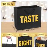 5 Senses Gift Bags with Ribbon Handles (Black)