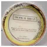 Deco 79 Metal Decorative Candle Tropical Breeze Scented Hammered 20 oz 3 Wick Aromatherapy Candle with White Wax, Wax Aromatherapy Candle 7" x 7" x 2", Copper