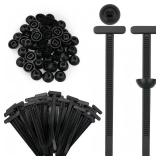 50 Pcs Nylon Cable Ties, Heavy Duty Self-Locking Clips Multipurpose Zip Ties