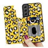 LETO Galaxy S21 FE Case, Flip Folio Leather Wallet Case Cover