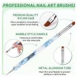 HiLemon Nail Brushes Set, 6PCS Nail Art Brushes for Nail Design Brush Painting Gel Nail Brush for Nail Extension Liner Dotting Tools