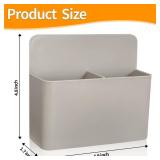 2 Pack Marker Holder Magnetic Compatible with Expo, Adjustable Divider Marker Holder For Refrigerator, Whiteboard, Locker Accessories, White And Grey