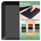 1" Extra Thick Anti Fatigue Floor Mat 17" W x 60"L, Kitchen Mat, Standing Desk Mat,140D Advanced PU Foam Ergonomic Comfort at Home, Office, Garage, Sink (Black)