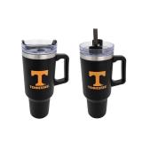 Desert Cactus University of Tennessee UT Knoxville Volunteers Vols Large Insulated Stainless Steel Handle Lid Straw Reusable Double Walled Cup Hot Cold Drinkware (40oz Ounce Rally Tumbler Design D)