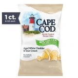 Cape Cod Potato Kettle Chips  Less Fat Cheddar & Sour Cream  7.5 oz  -Expires Jan 10, 2026 (2 bags )