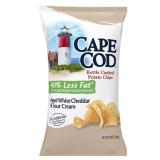 Cape Cod Potato Kettle Chips  Less Fat Cheddar & Sour Cream  7.5 oz  -Expires Jan 10, 2026 (2 bags )