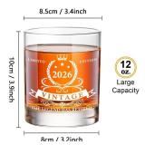 Retirement Gifts for Men 2026,The Legend Has Retired 2026 Whiskey Glass Set in Barrel Box