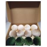 Velvet Christmas Ornaments, 12pcs Christmas Tree Ornaments Velvet 3.15 Inch Balls, Multicolor Green Brown Neutral for Xmas Wedding Party Holiday Decorations