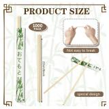 1000 Pairs Bamboo Chopsticks Disposable Sleeved and Separated Chop Sticks (Bamboo)