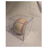 Game Used Baseball in Display Case
