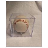 Game Used Baseball in Display Case